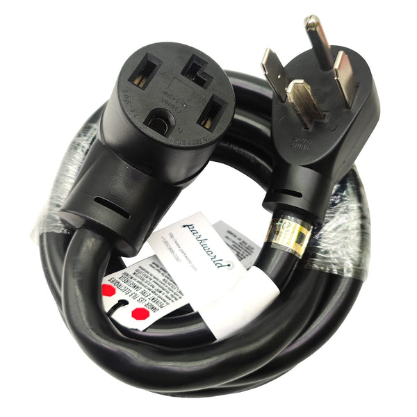 Parkworld 886467A Dryer 4 Prong Extension Cord, 14-30 Extension Cord, EV 14-30P to 14-30R, 30A, 125V/250V, 7500W UL Listed (10FT)