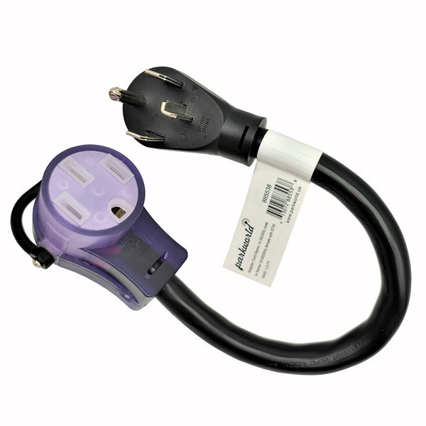 Parkworld 885538 AC Adapter Cord NEMA 14-30P to 14-50R (Both for RV Ca