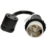 Parkworld 885576 Shore Power 50A Male SS2-50P to 6-50R Welder Right Angle Female 50A Adapter Cord, 6AWG 1.5FT
