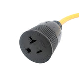 Parkworld 886351 Adapter Cord Locking L6-15 Plug to 5-15 (5-20) Receptacle, Output 15A 250V