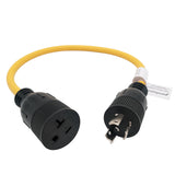 Parkworld 886351 Adapter Cord Locking L6-15 Plug to 5-15 (5-20) Receptacle, Output 15A 250V