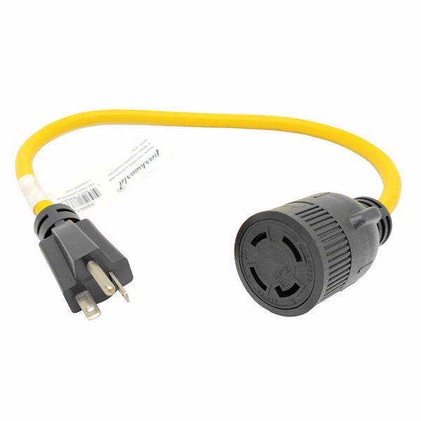Parkworld 886672 Adapter Cord 5-20 Male Plug to Locking L14-30 Female Receptacle (2FT)
