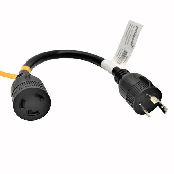 Parkworld 886764 Adapter Cord L5-30 Plug Male to L6-30 Receptacle Female, 30A, 125V, 2500W, 1.5FT